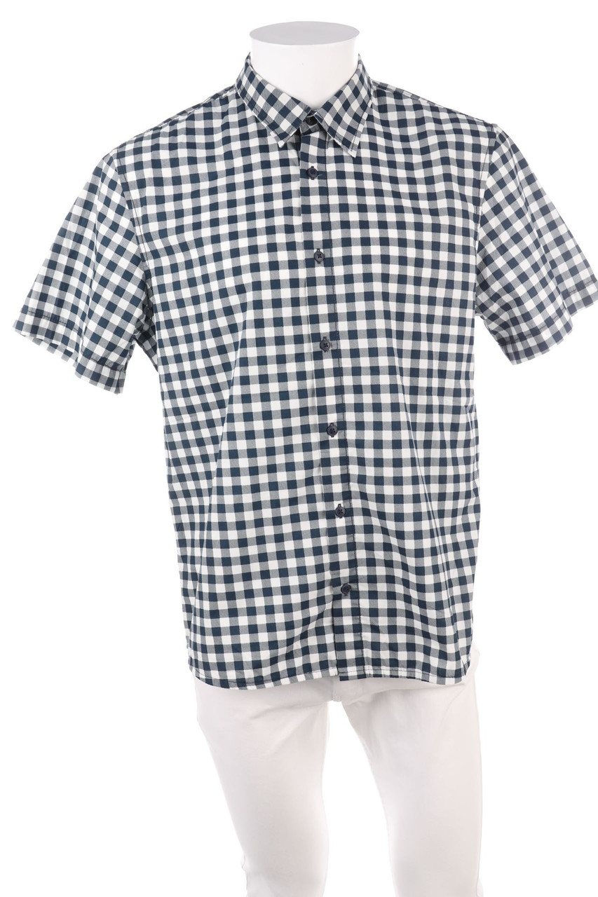 Angelo Litrico C&A - Kurzarm-Hemd mit Karo-Muster - L