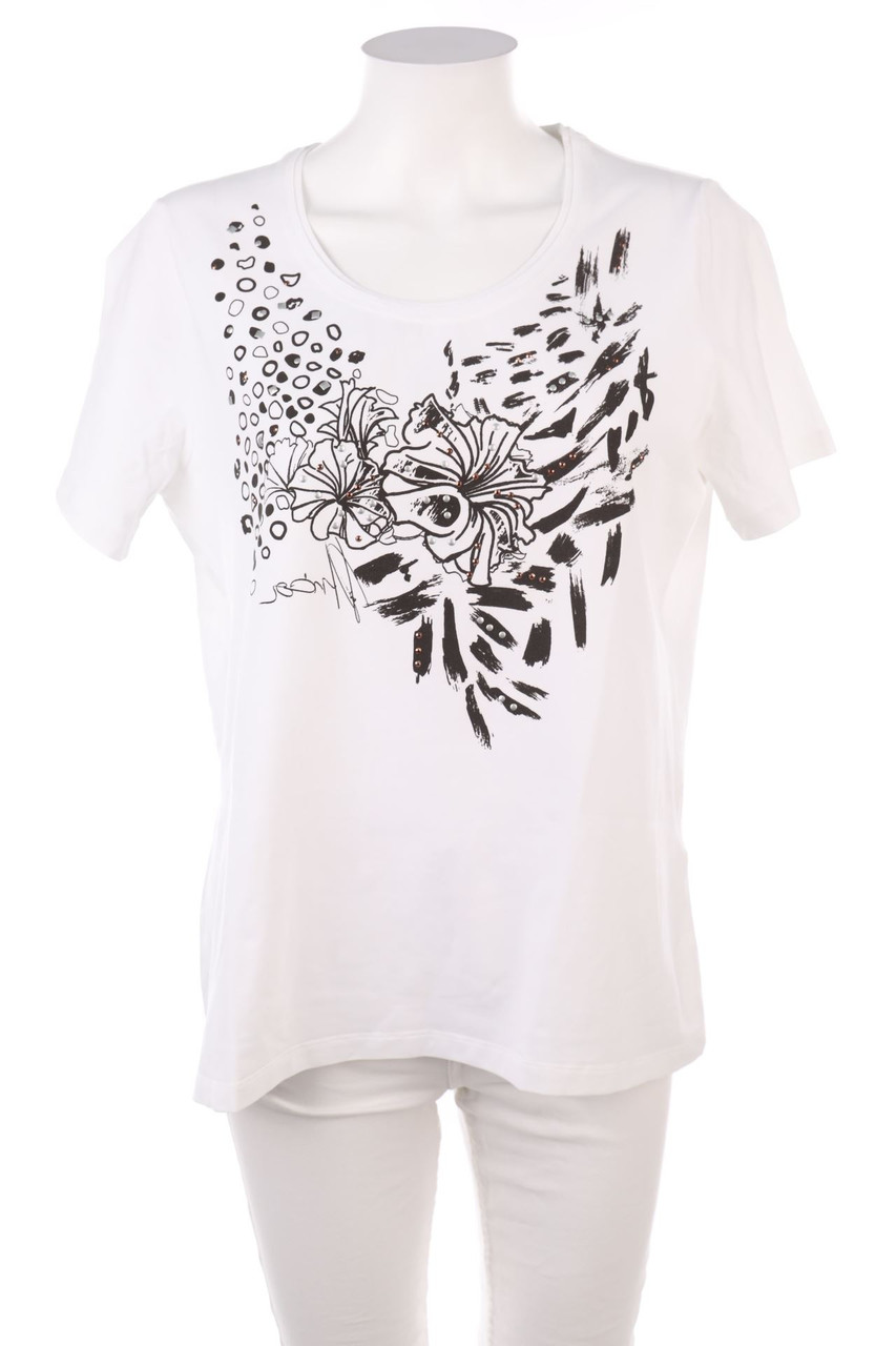 Ohne Label - Kurzarm-Shirt mit Nieten - D 48