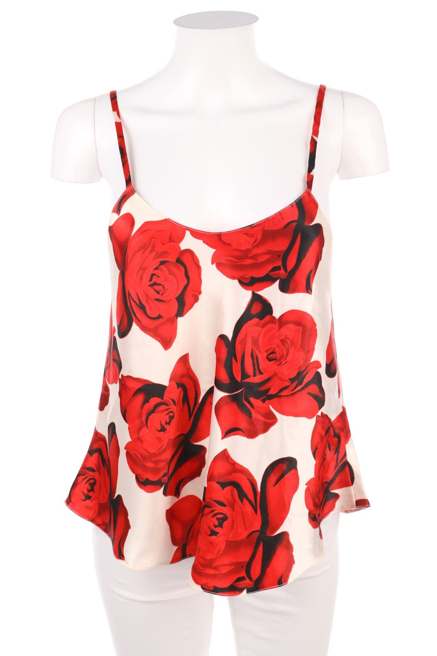 SECONDHAND - Blusentop mit Blumen-Print - D 34