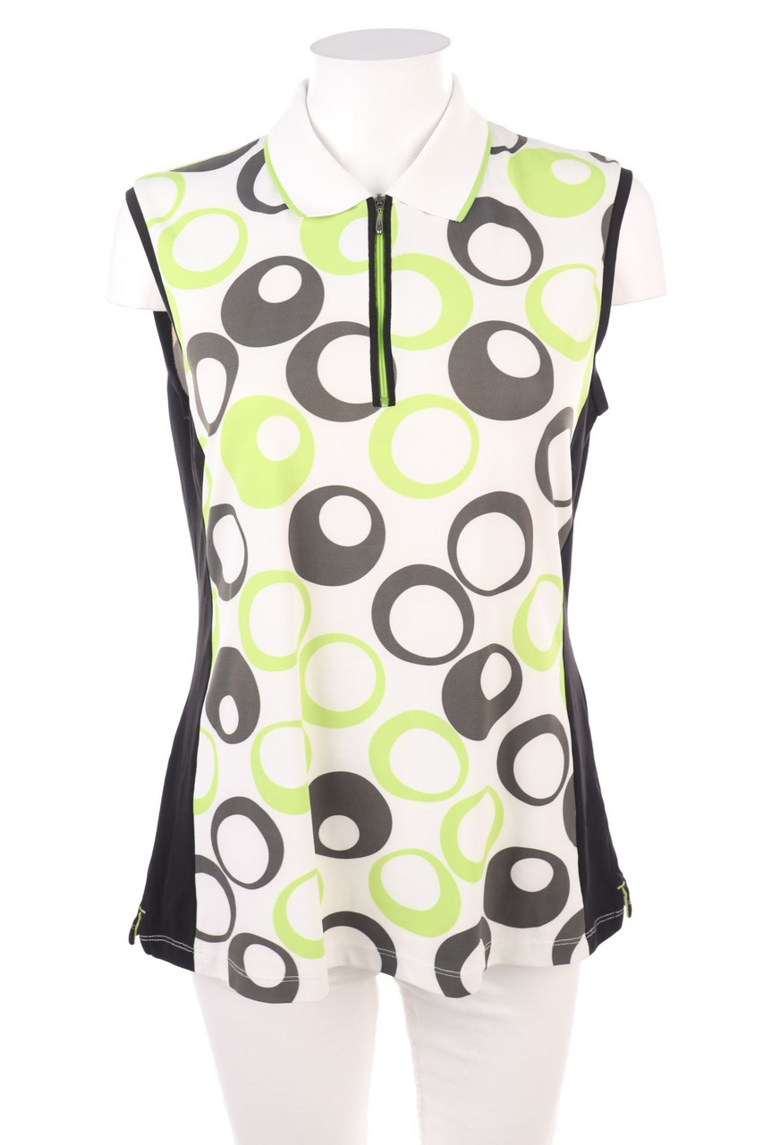 VALIENTE - ärmelloses Polo-Shirt mit Muster - D 40