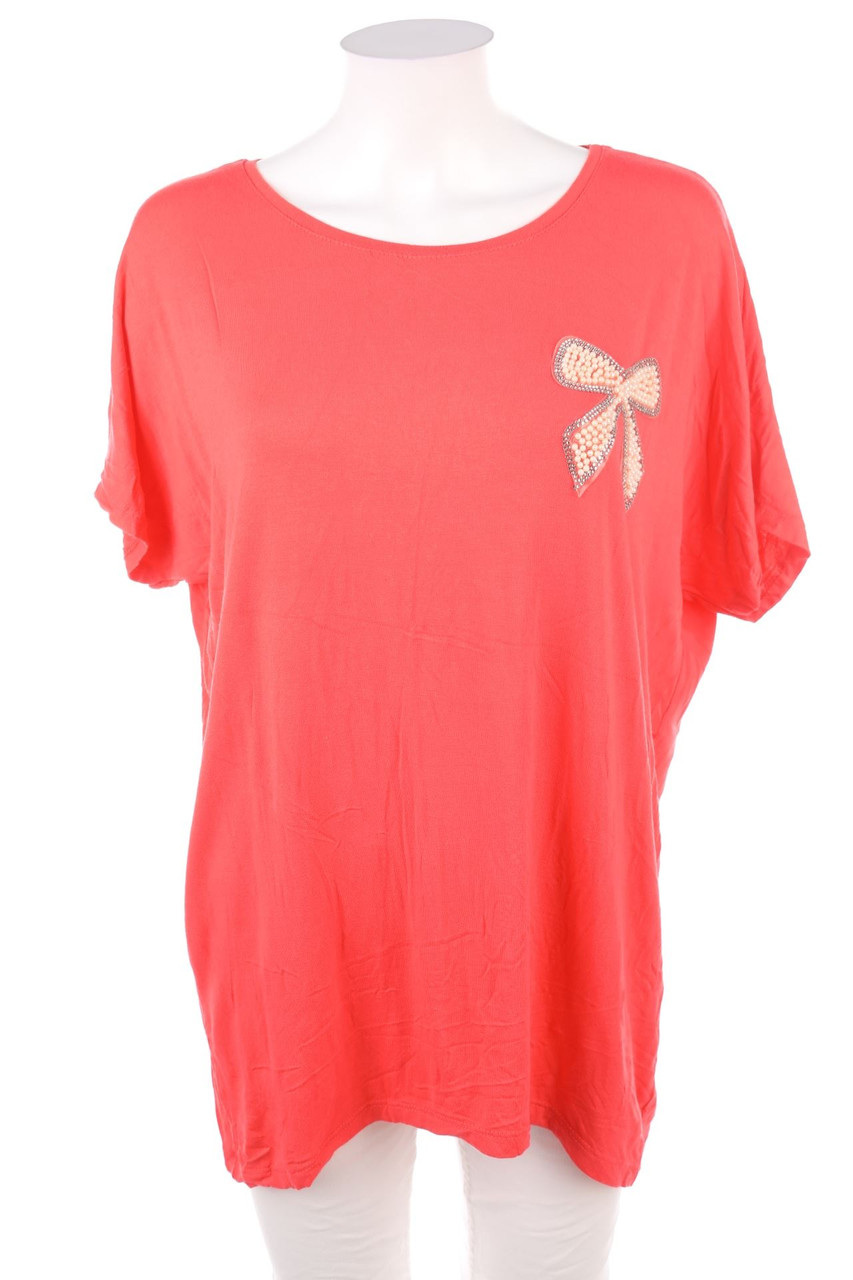 Esmira - Kurzarm-Shirt mit Strass-Steinen - D 46