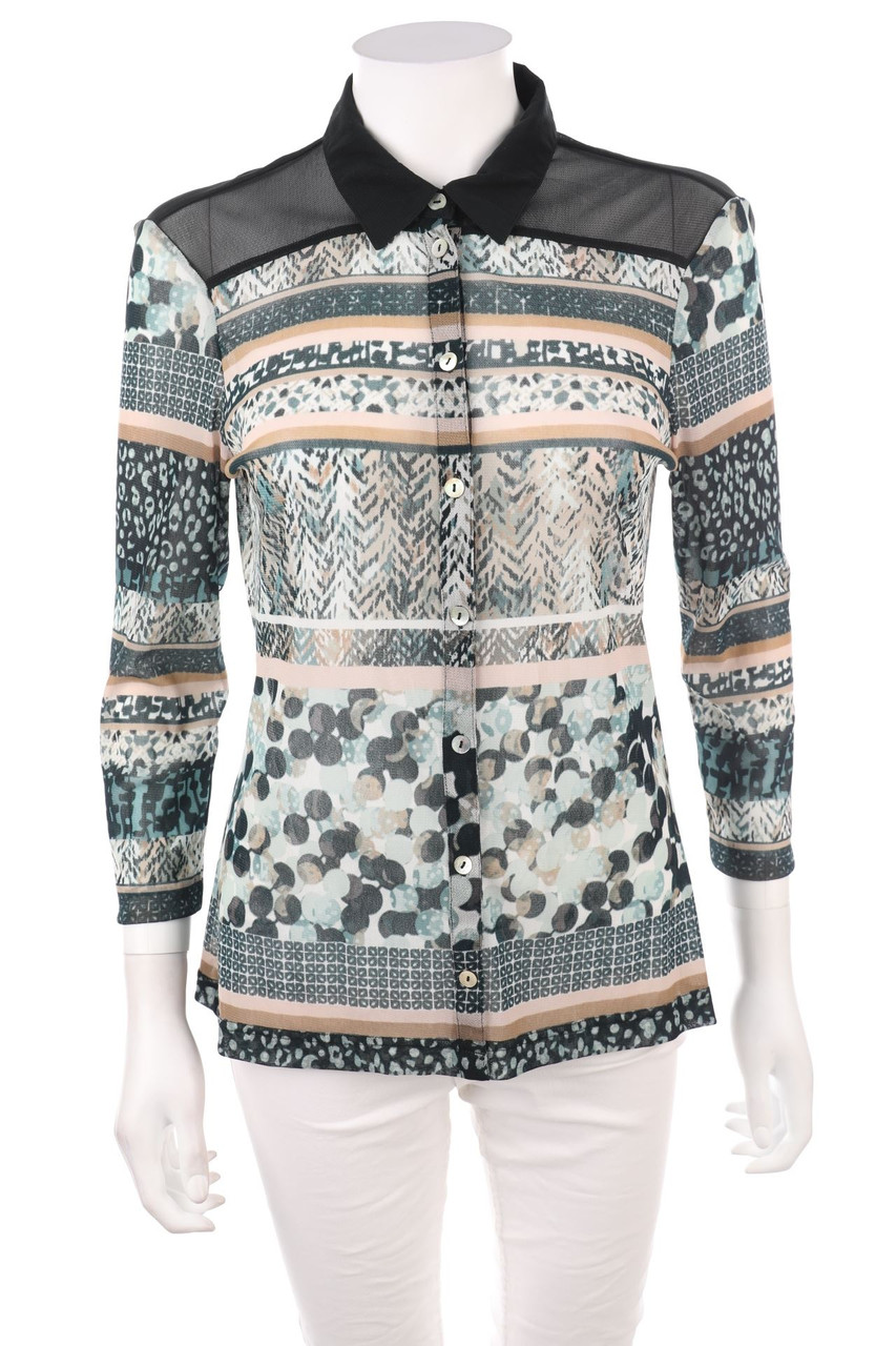 BONITA - Mesh-Hemd-Bluse mit Print - S