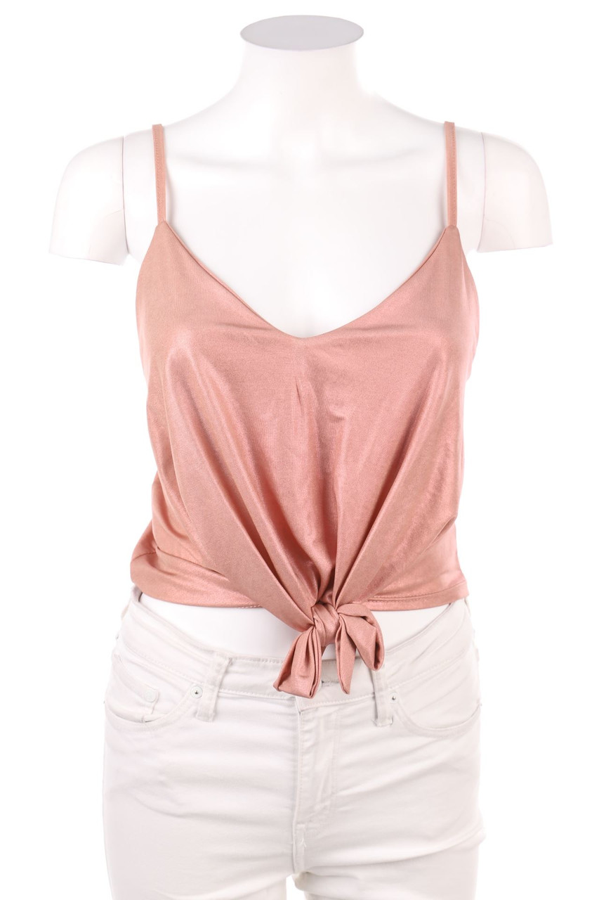 zuiki - Crop-Top mit Metallic-Effekt - M