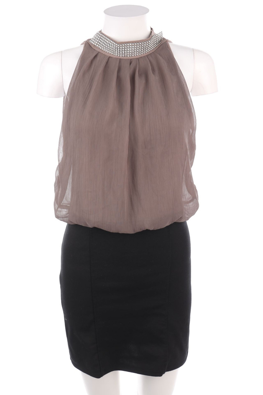 Ohne Label - Kleid mit Applikationen - D 38