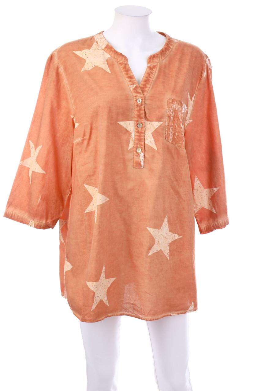 GINA LAURA - Bluse mit 3/4-Ärmel aus Baumwolle - XXXXL