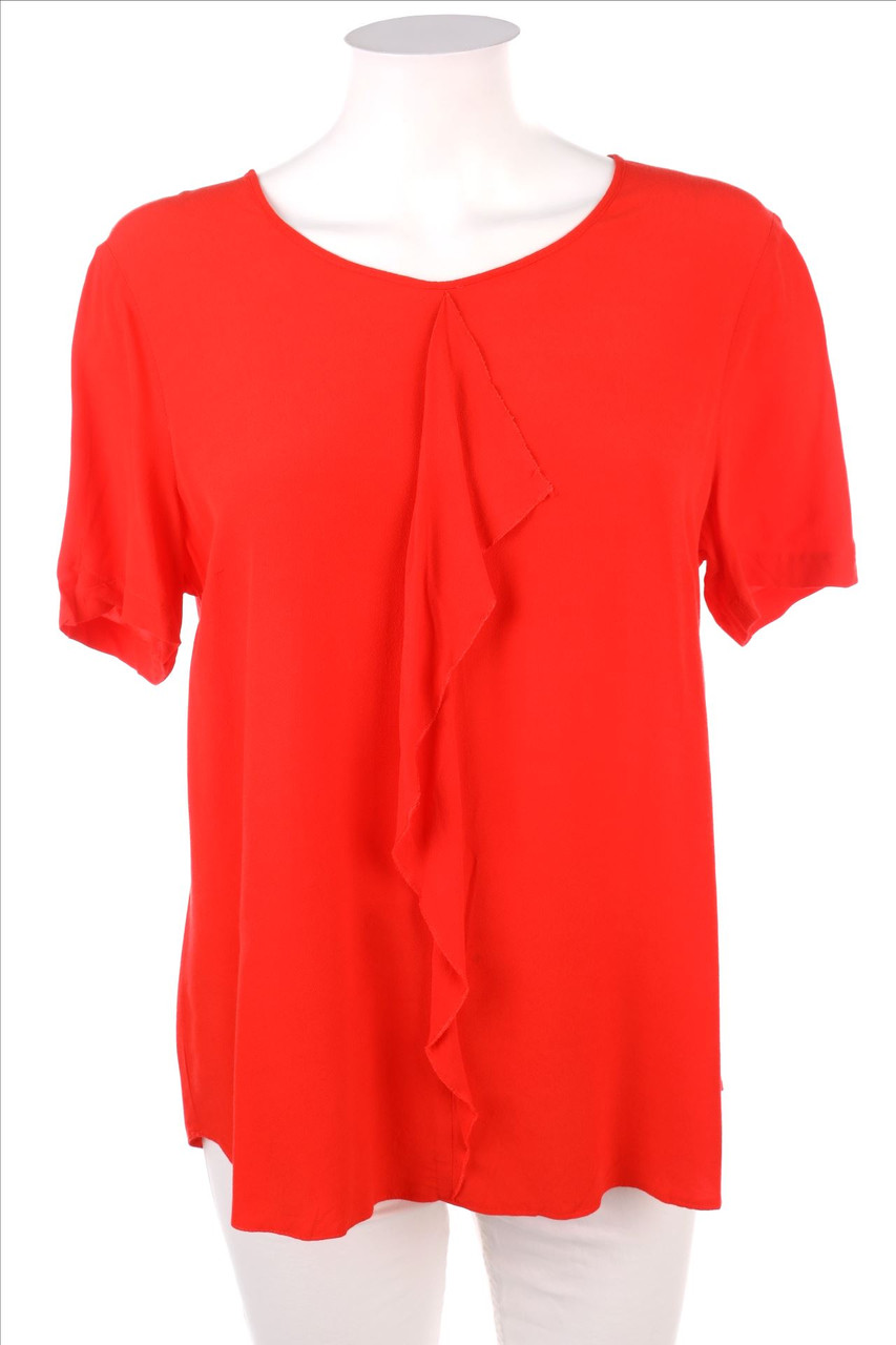 GERRY WEBER - Kurzarm-Bluse mit Volants - D 40