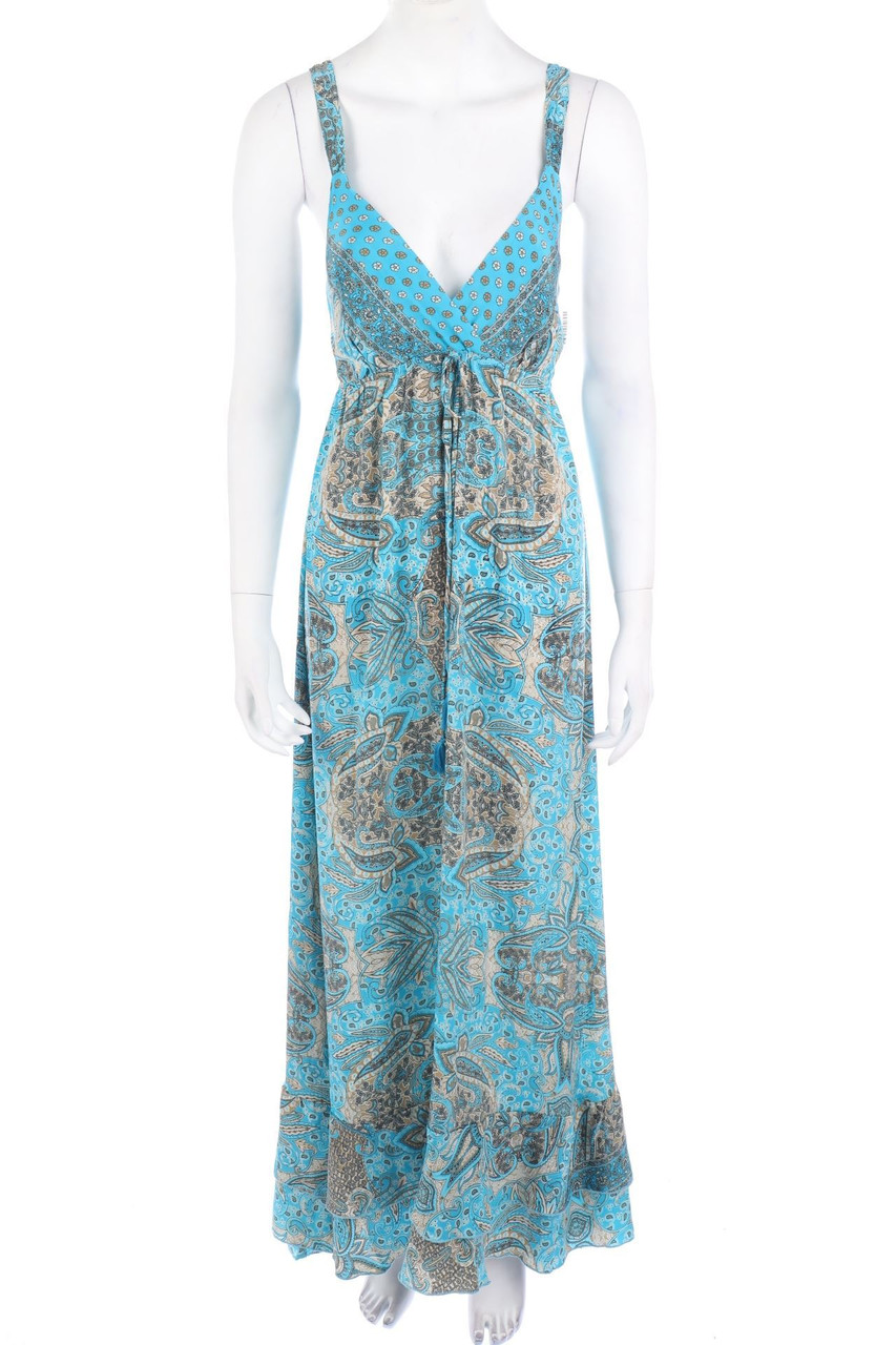 Ohne Label - Maxi-Kleid mit Print - D 34-36