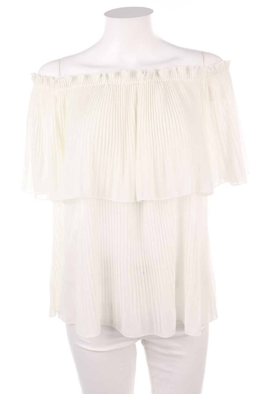 MIONI ITALIA - Plissee-Carmen-Bluse - L