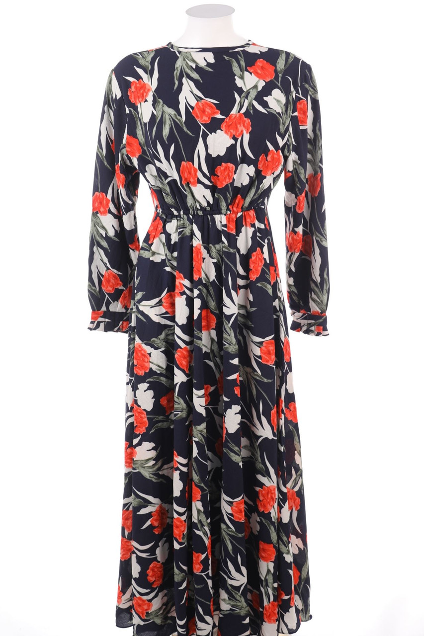 SECONDHAND - Maxi-Kleid mit Blumen-Print - S