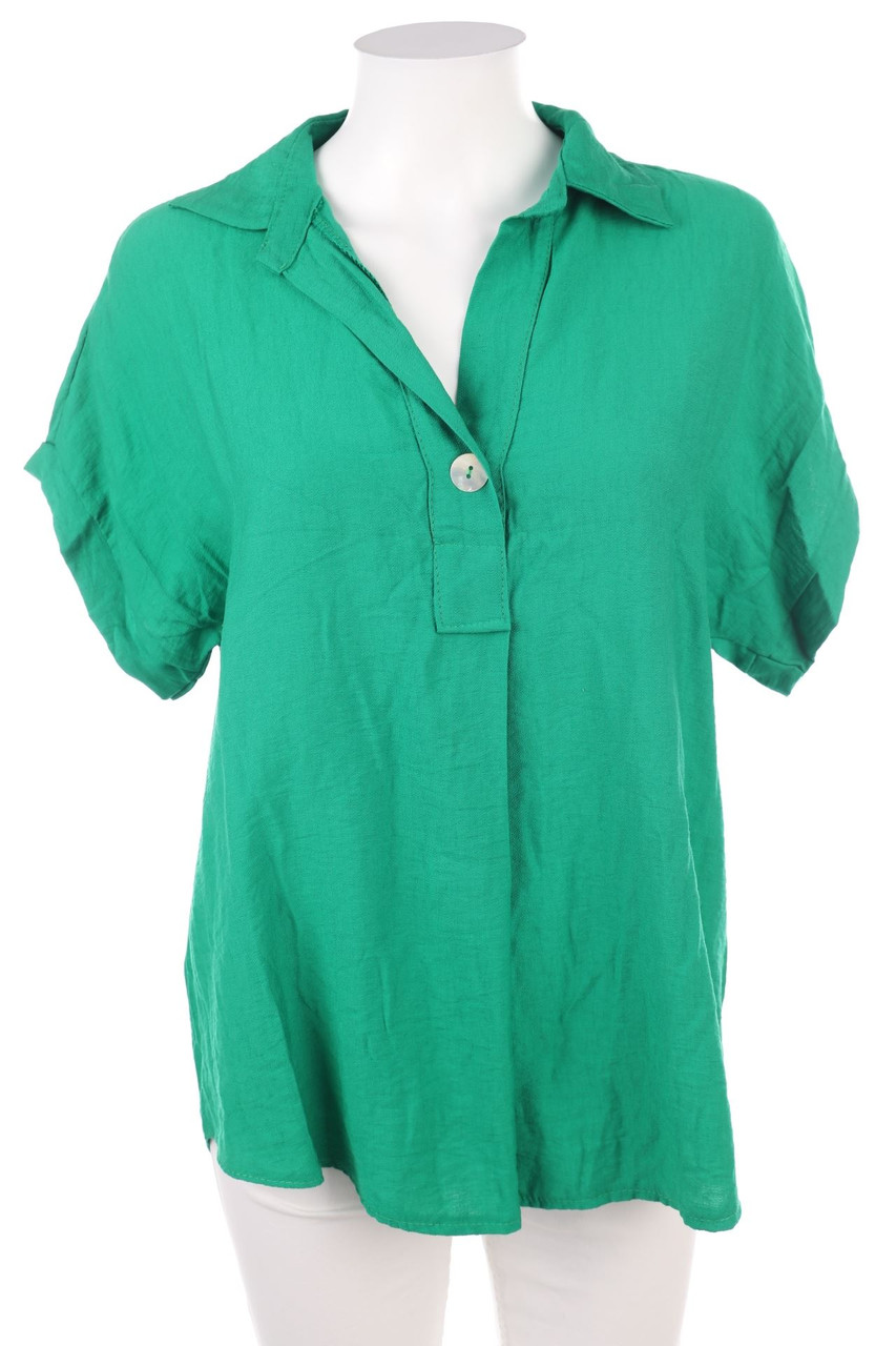 Ohne Label - Kurzarm-Bluse - L