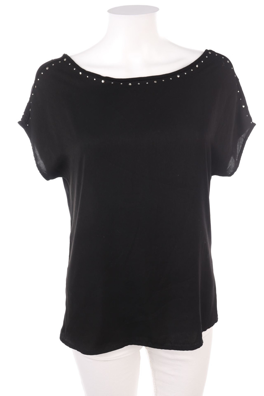 orsay - Kurzarm-Bluse mit Applikationen - D 38-40