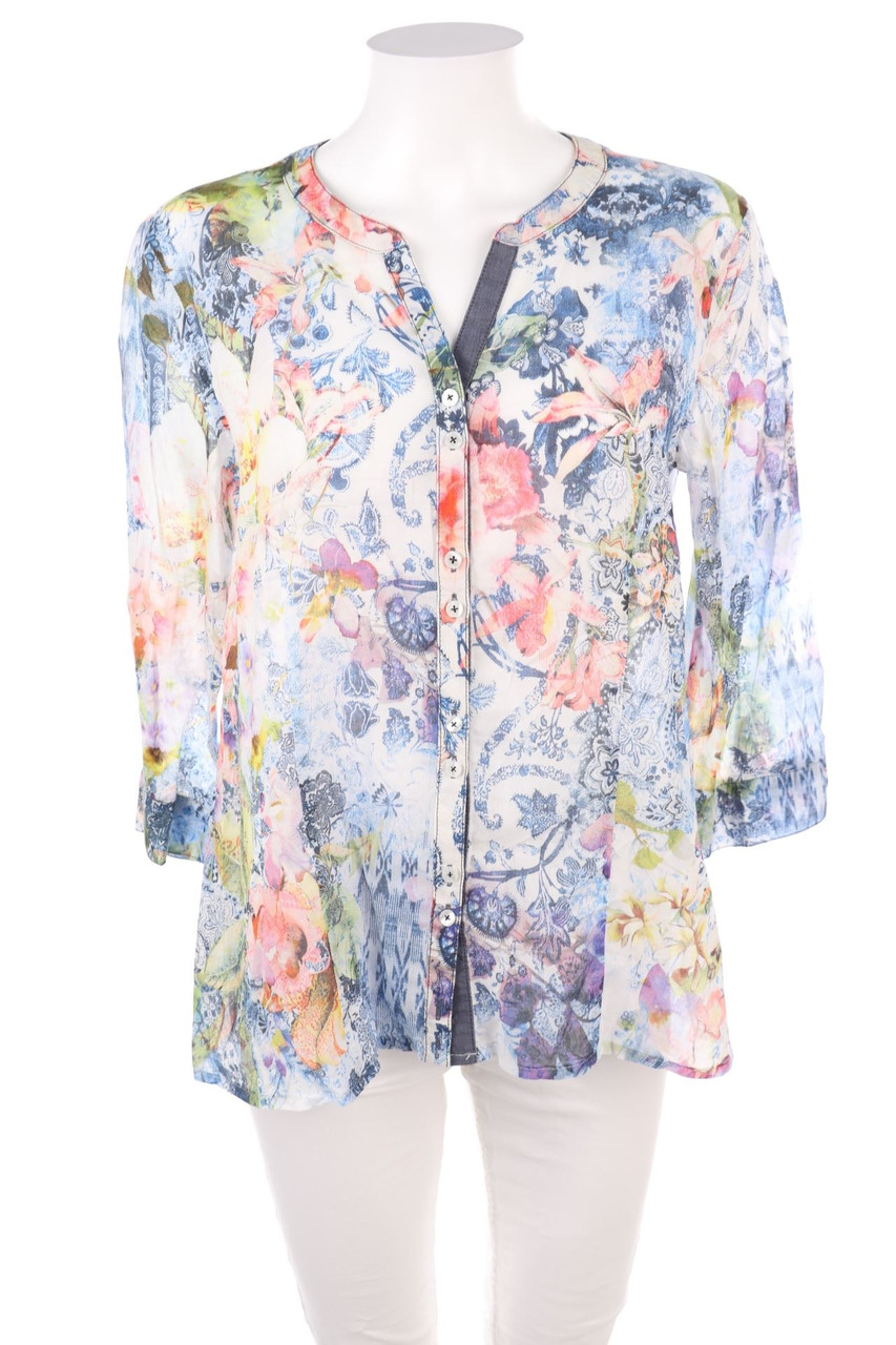 GERRY WEBER - Print-Bluse mit 3/4-Ärmel - D 38