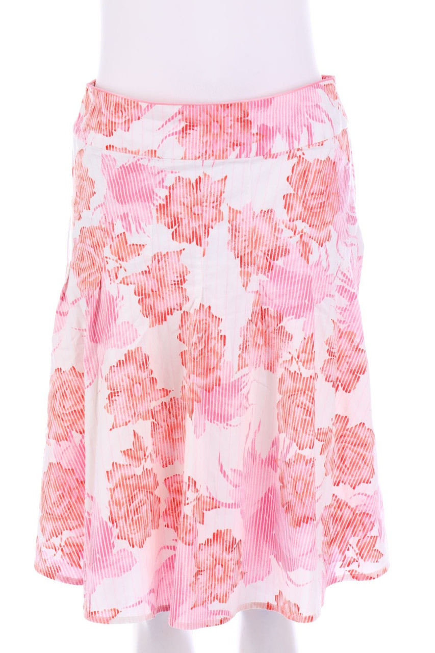 WAREHOUSE - Streifen-Rock mit Blumen-Print - D 36