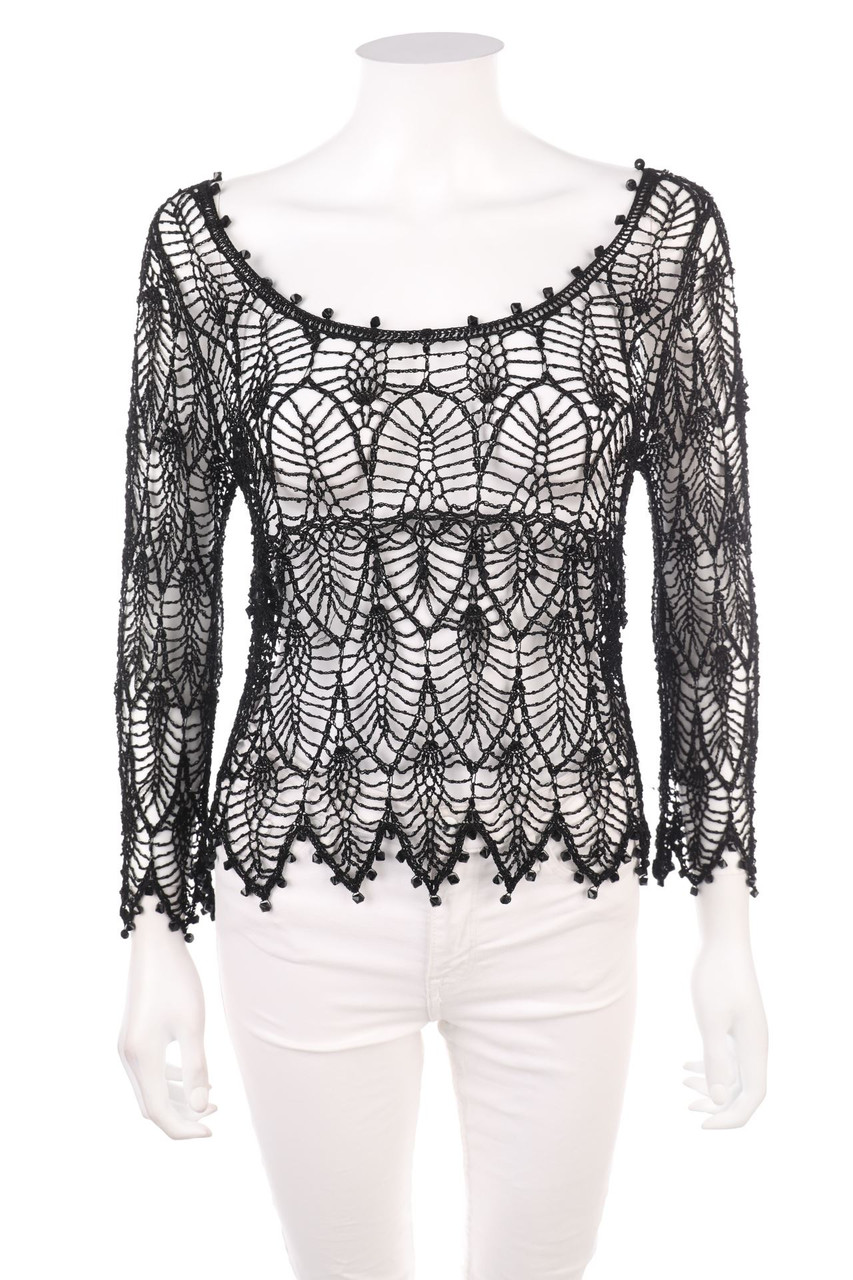 NICOWA - Longsleeve-Shirt mit Perlen - D 34