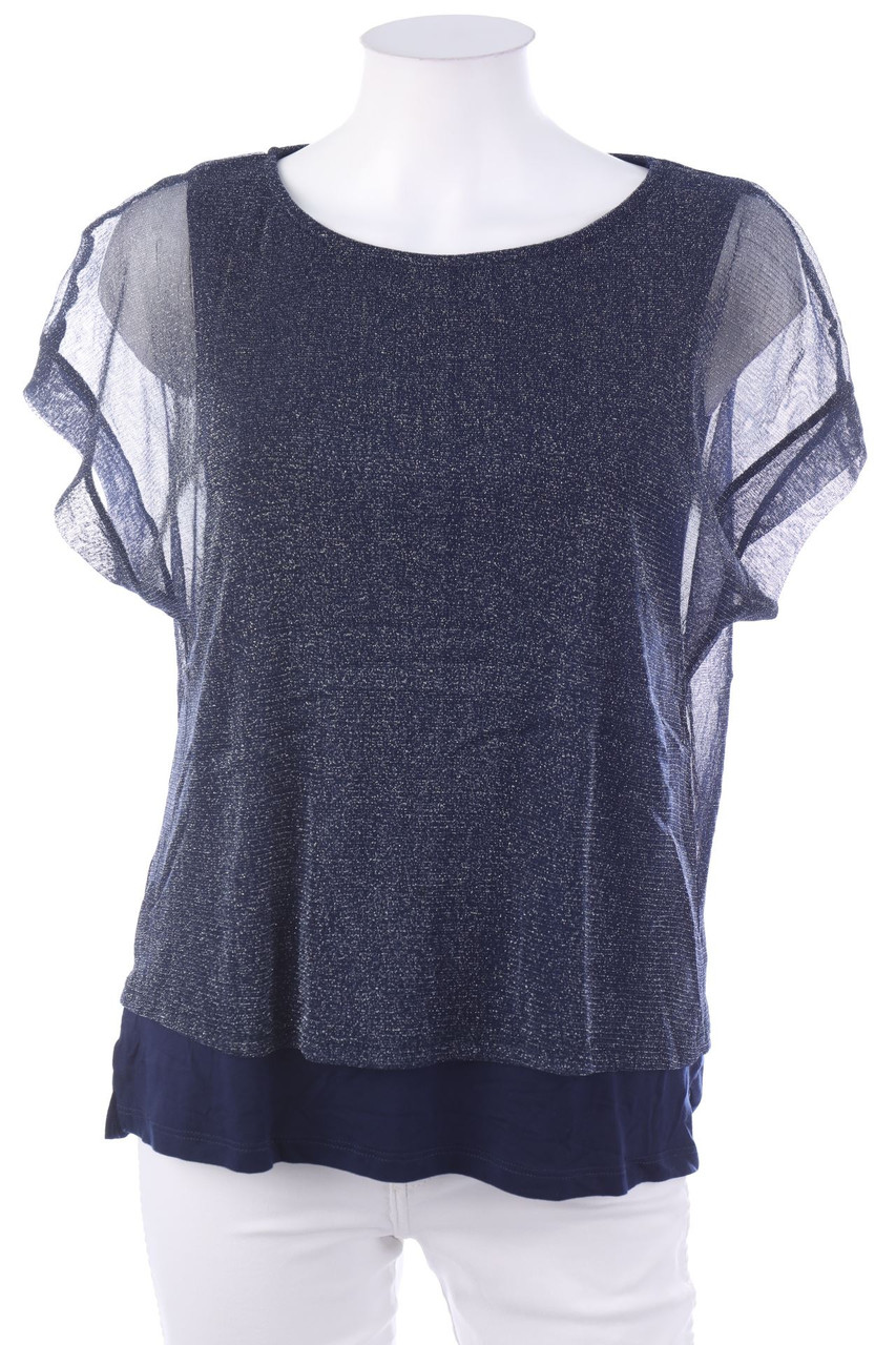 Street One - Glitzer-Kurzarm-Shirt - S