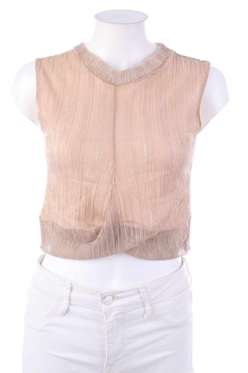 zebra - Strick-Top mit Metallic-Effekt - S