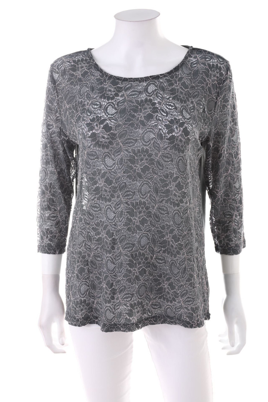 Ohne Label - 3/4-Arm-Shirt mit Spitze - D 42