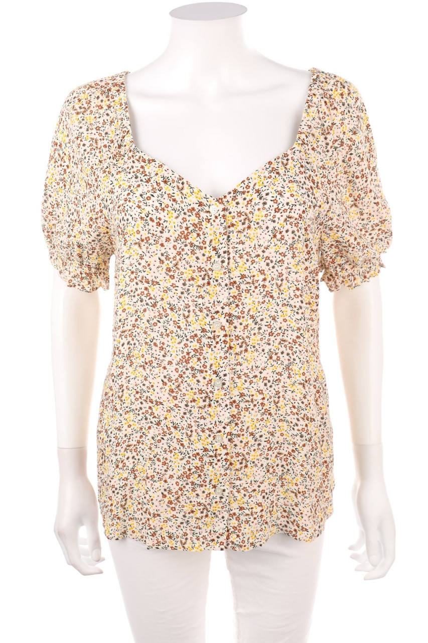 zero - Kurzarm-Bluse - L