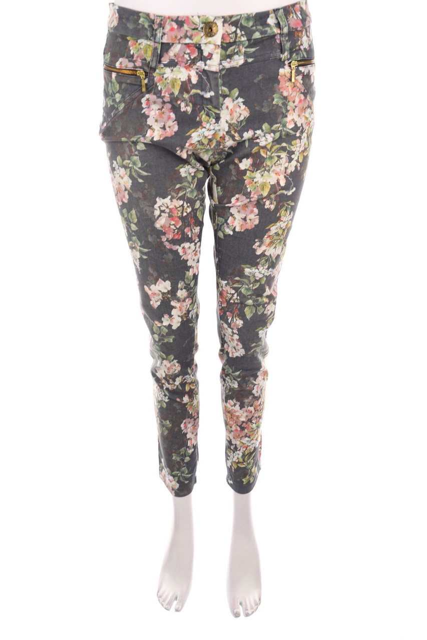 NAKURO - Skinny-Jeans mit Blumen-Print - L