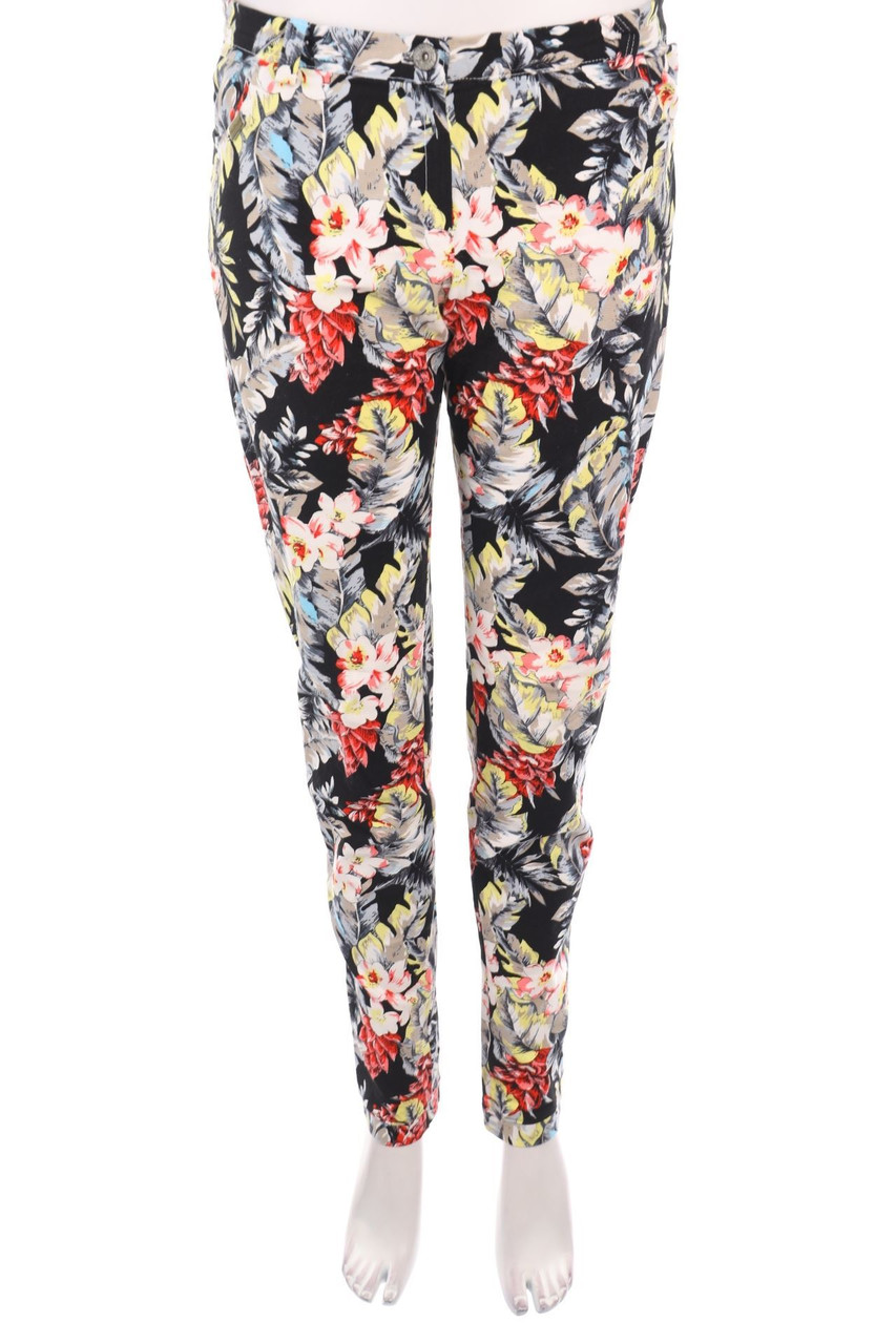 Ohne Label - Hose mit Blumen-Print - D 38-40