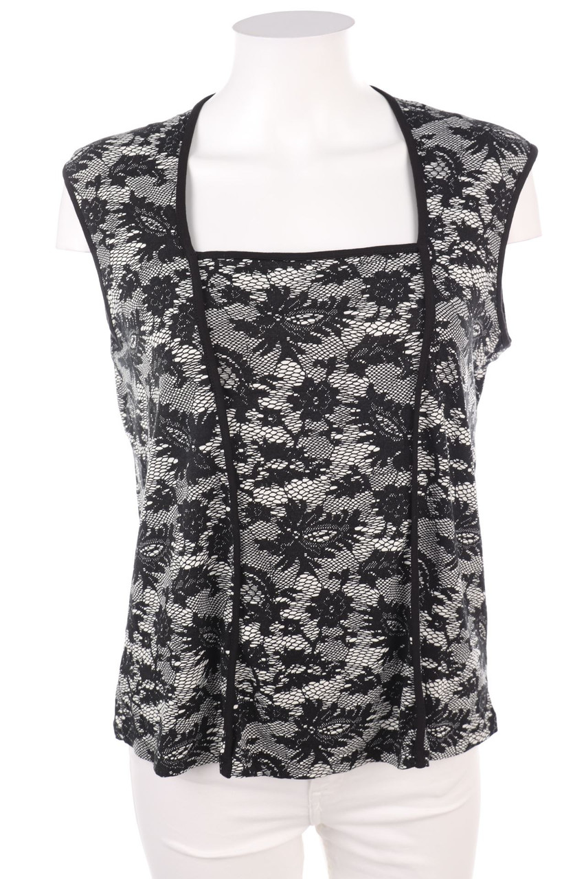 MARKS & SPENCER - Kurzarm-Shirt mit Blumen-Print - D 44