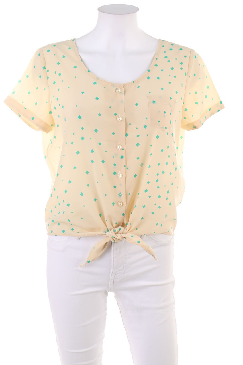 Pink Loop - Kurzarm-Bluse - L