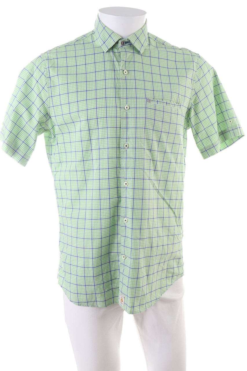 pierre cardin - Kurzarm-Hemd mit Karo-Muster - S