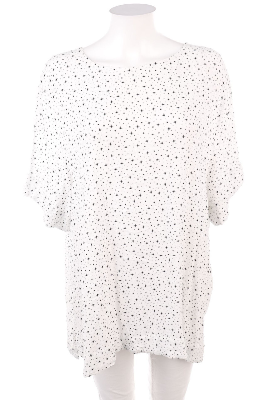 H&M + - Kurzarm-Bluse mit Print - D 50
