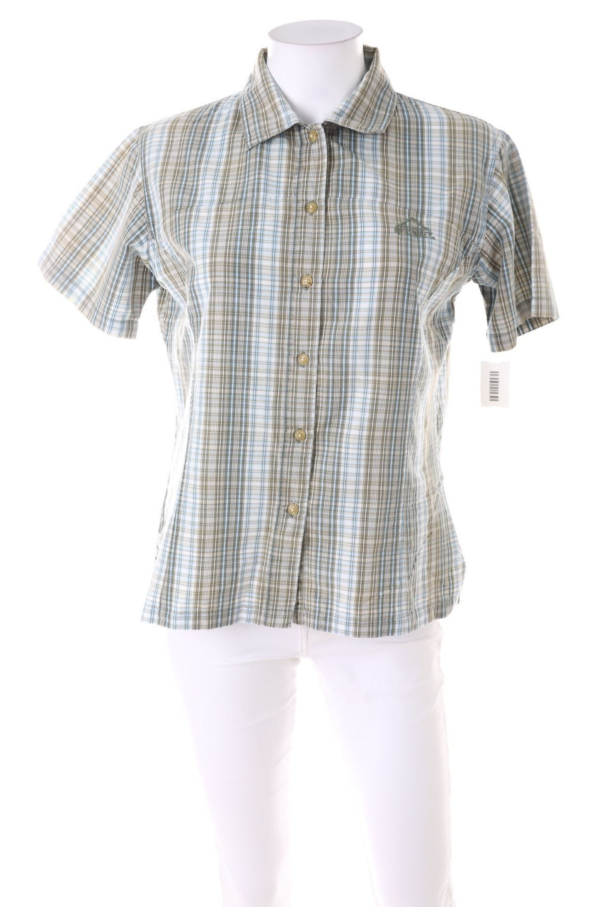 Ohne Label - Kurzarm-Shirt mit Tartan-Muster - D 40