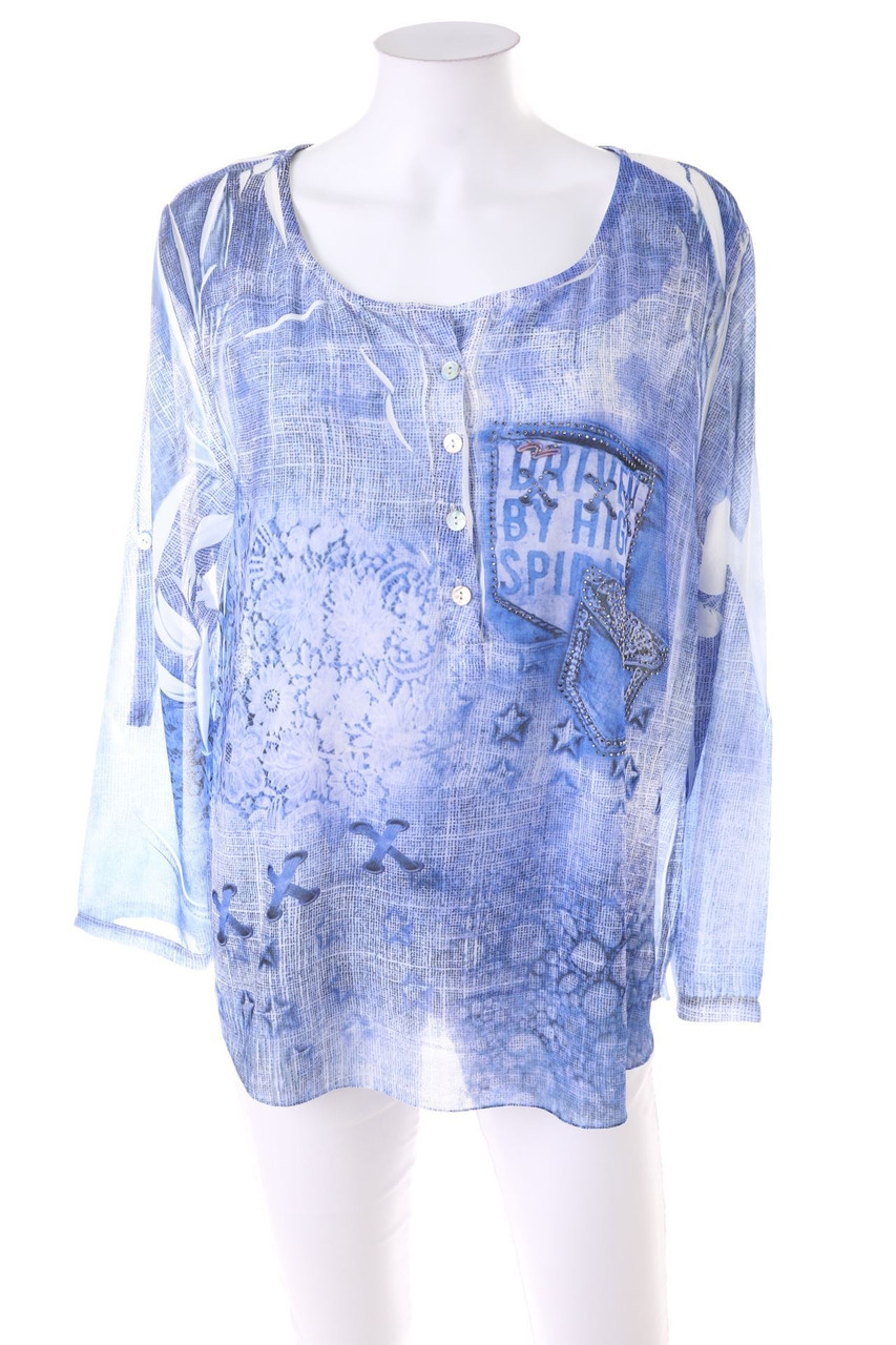 Ohne Label - Bluse mit Print - D 48