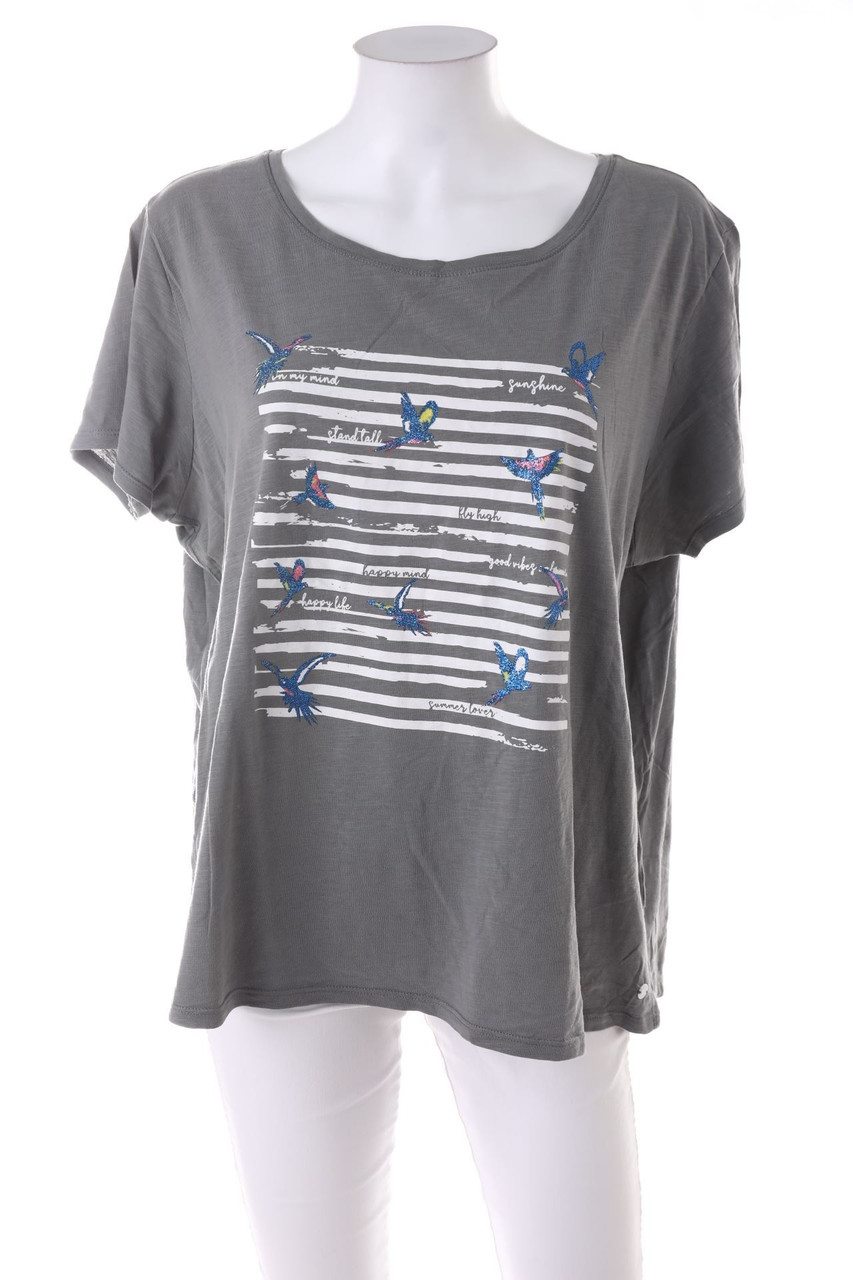 CECIL - Kurzarm-Shirt mit Glitzer - D 46