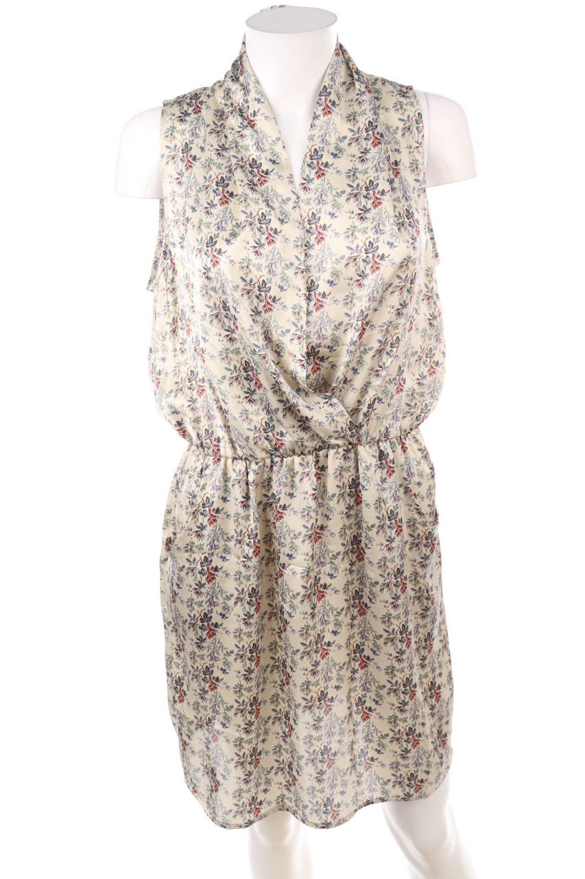 UNITED COLORS OF BENETTON - Satin-Kleid mit Blumen-Print - D 38-40