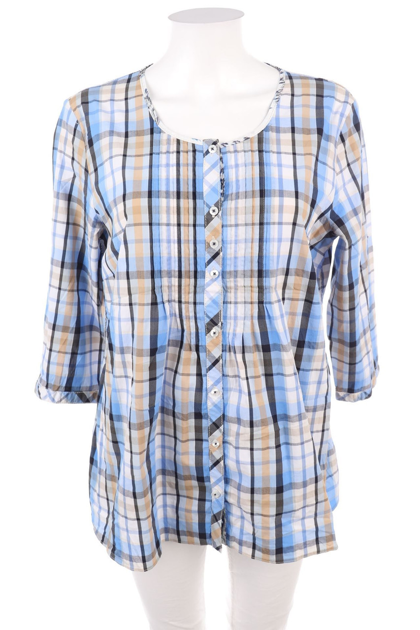 GERRY WEBER - Karo-Bluse mit 3/4-Ärmel - D 42