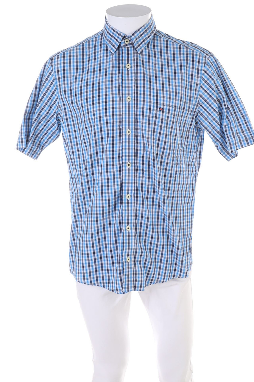 CASA MODA - Kurzarm-Hemd mit Karo-Muster - M