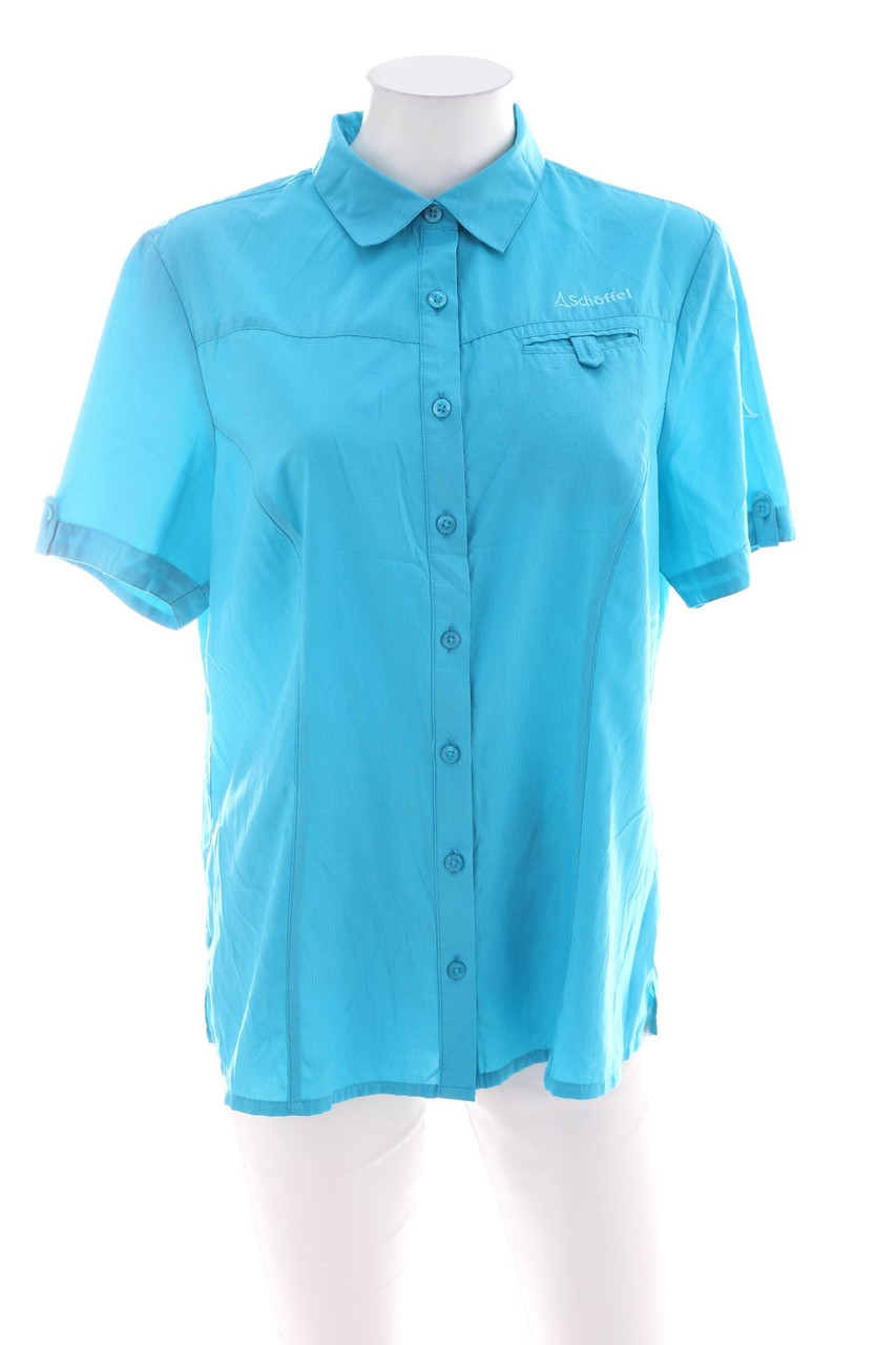 Schöffel - Hemd-Bluse mit kurzem Ärmel - XL