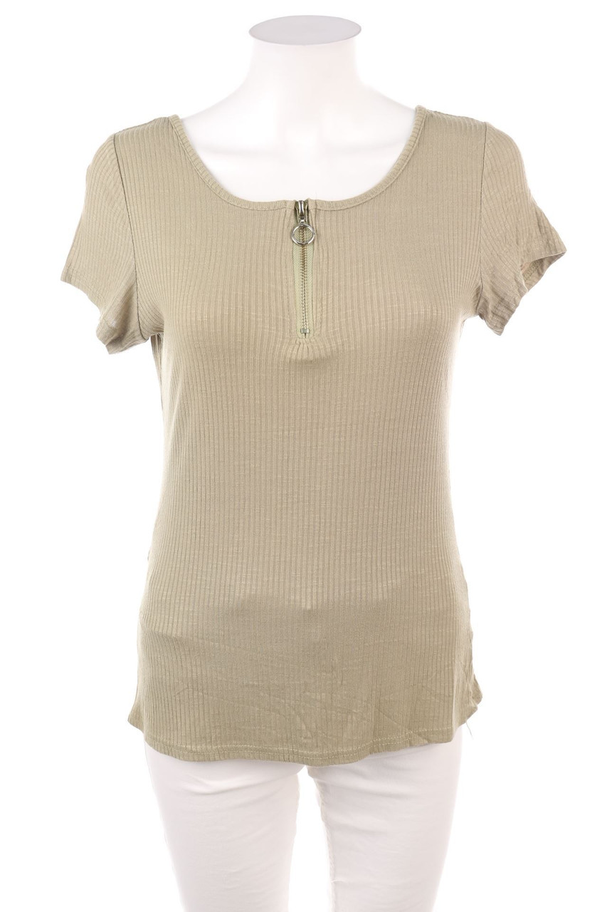 Ohne Label - Kurzarm-Shirt mit Rückenausschnitt - S