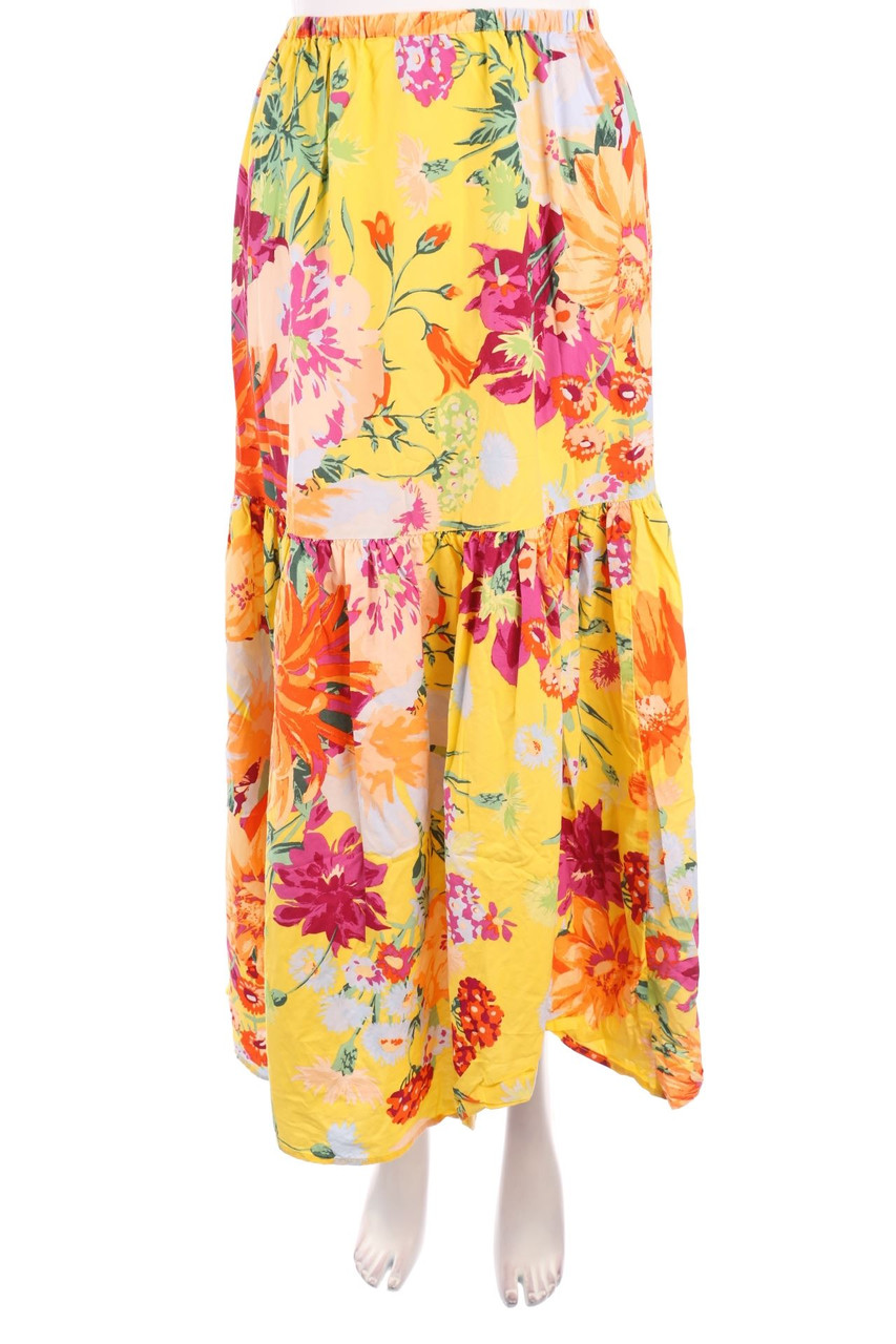 H&M - Maxi-Rock mit Blumen-Print - L