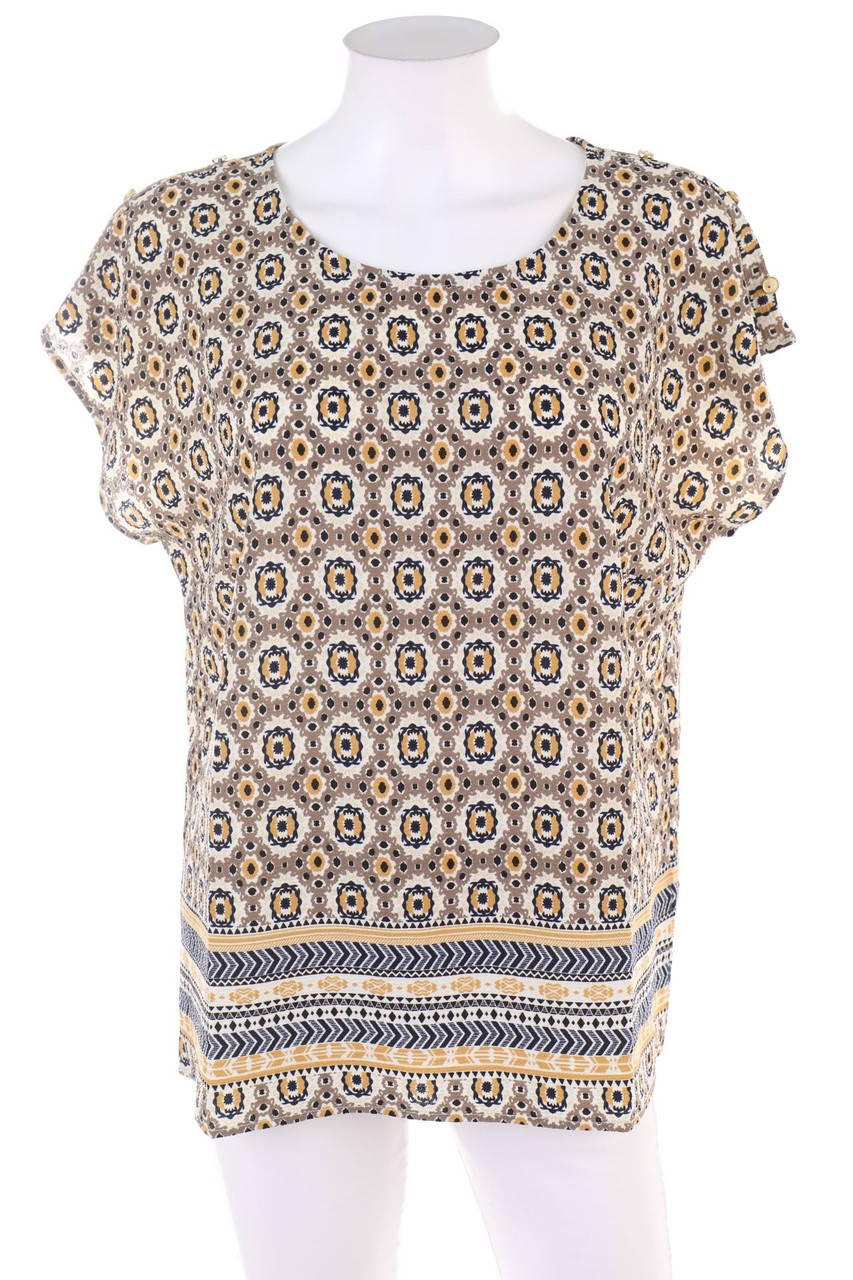 Ohne Label - Kurzarm-Bluse - L
