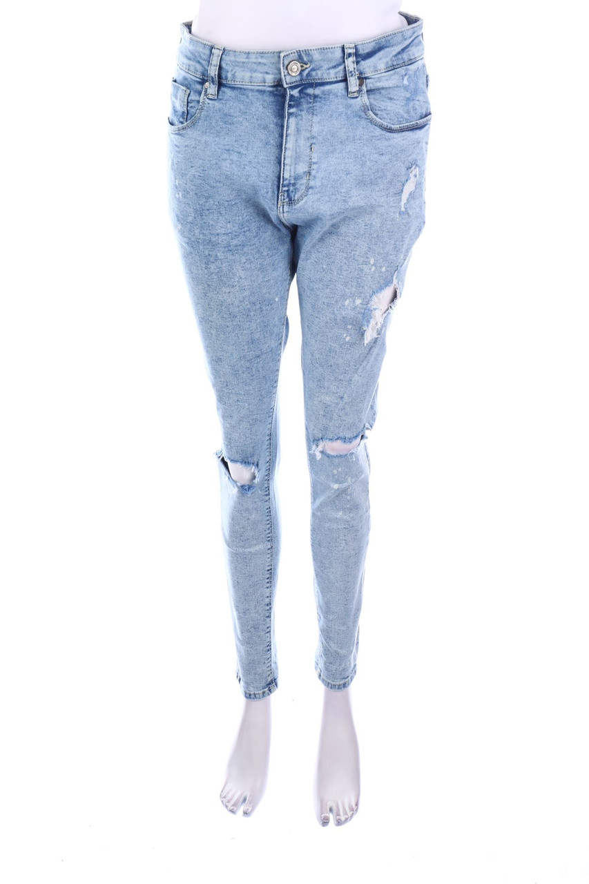 Bershka - Destroyed Skinny-Jeans - XL