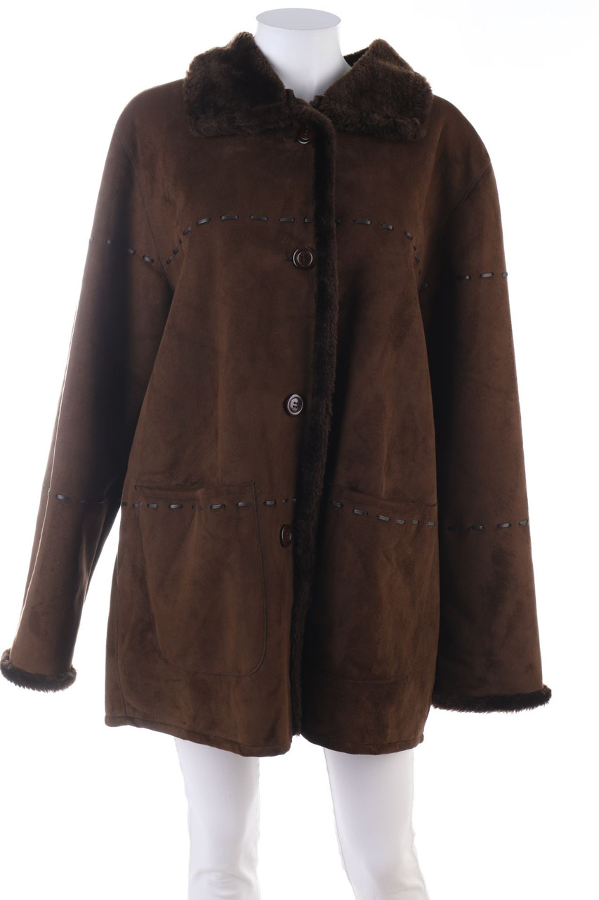 Ohne Label - Faux Shearling-Jacke - XL