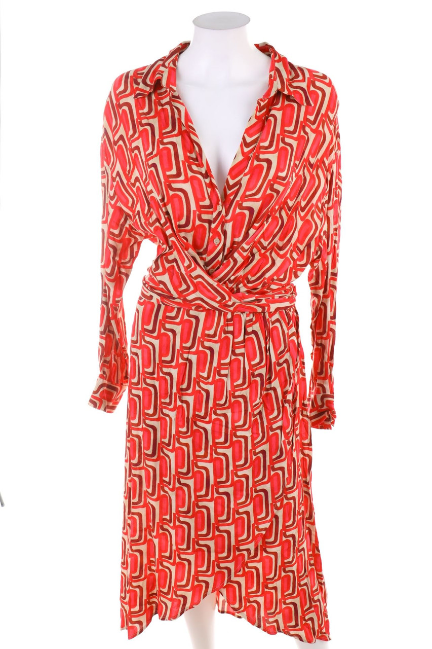 MANGO - Midikleid mit langem Ärmel - XL