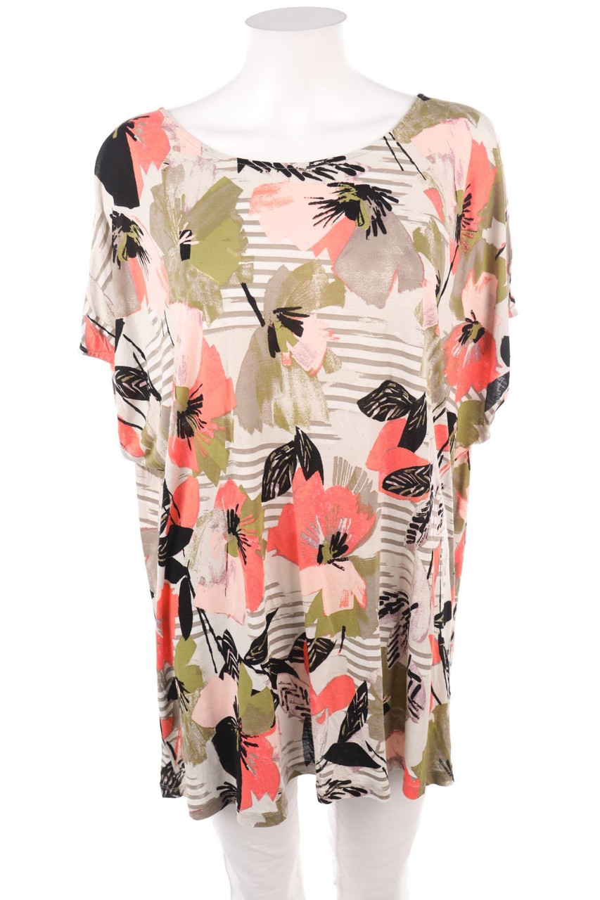 GERRY WEBER - Kurzarm-Shirt mit Blumen-Print - D 52