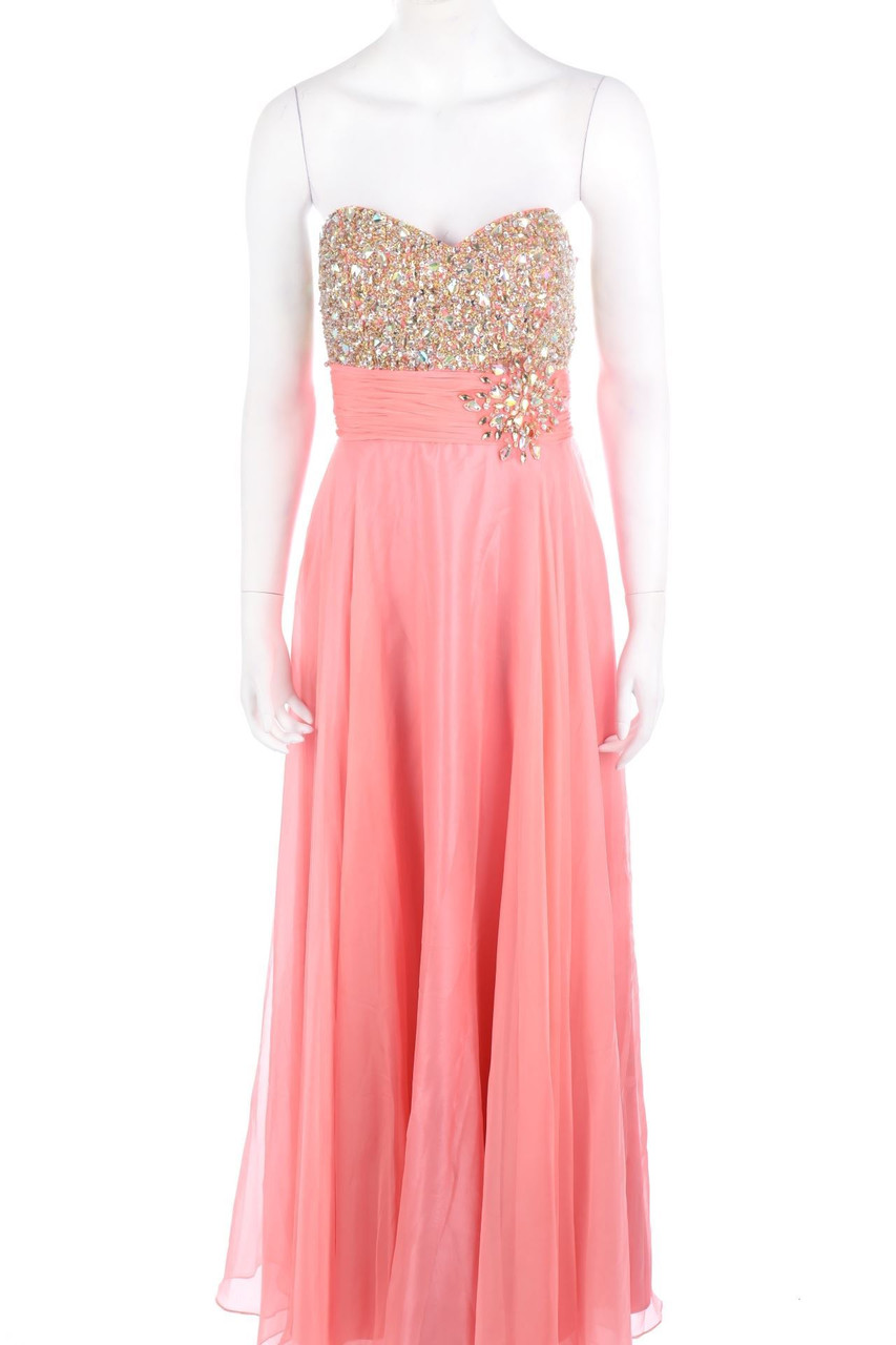 FASHION NEW YORK - Maxi-Abendkleid mit Perlen - D 38
