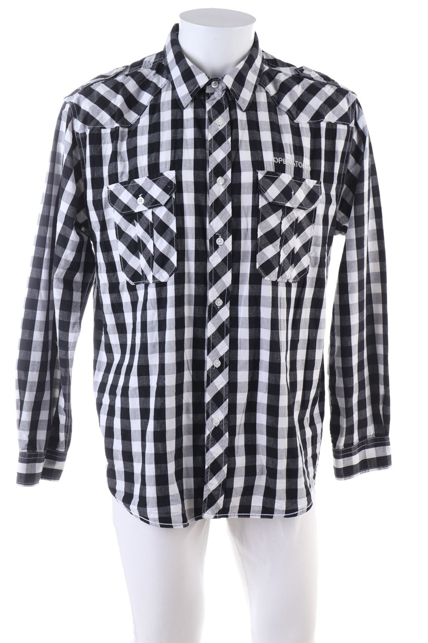 okay - kariertes Hemd aus Baumwolle - XL