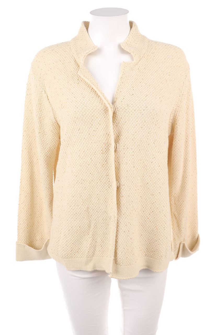 FRATELLI M - Glitzer-Cardigan mit Knöpfen - D 44