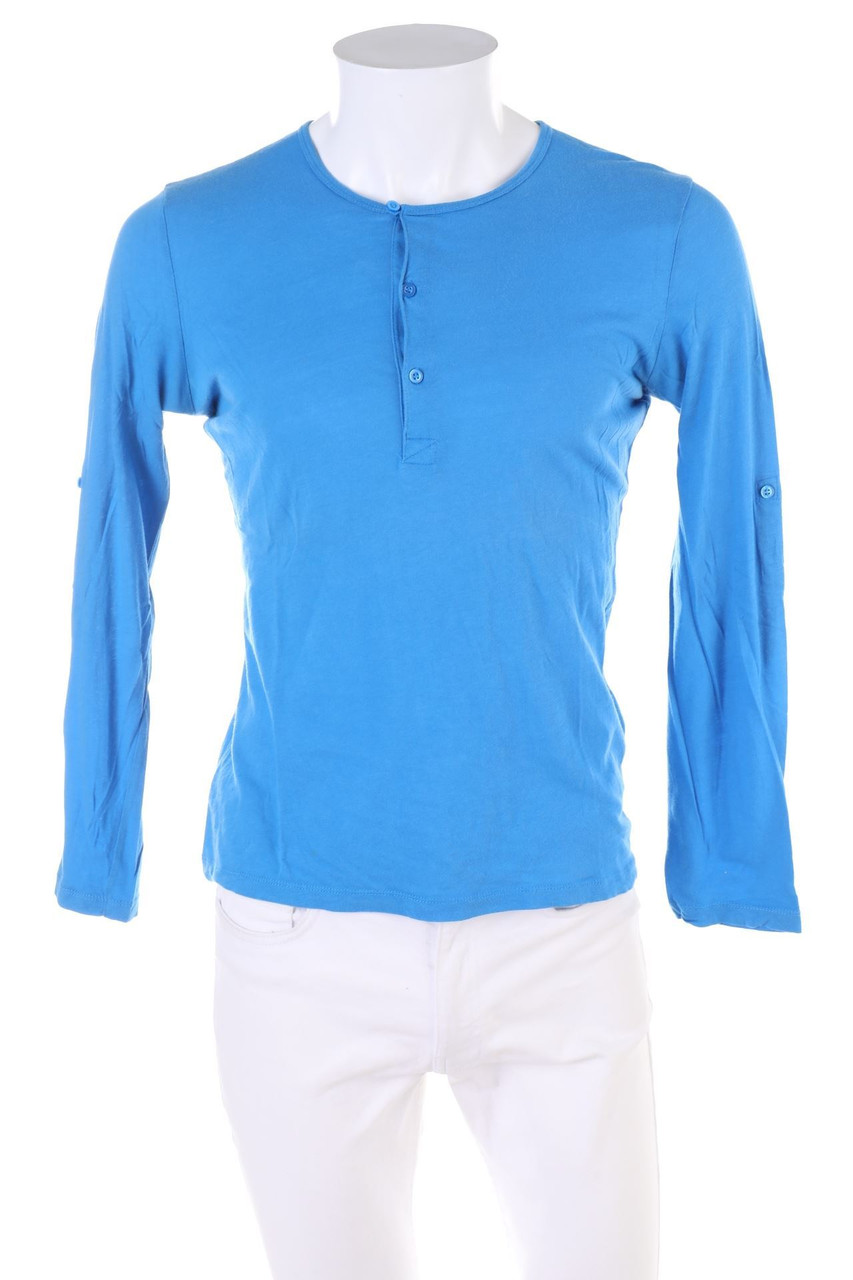 H&M - Longsleeve-Shirt mit Roll-up-Manschette - S