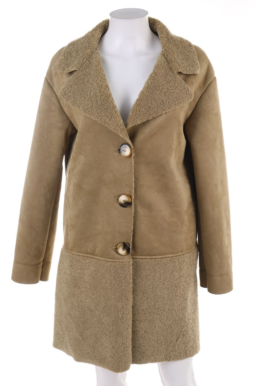 CRISTINA GAVIOLI - Faux Shearling-Mantel - S