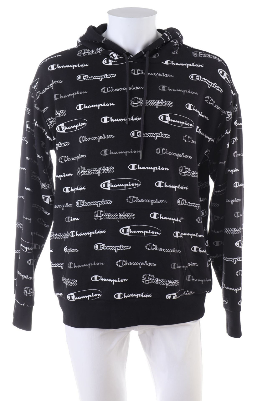 Champion - Kapuzen-Pullover mit Logo-Print - L