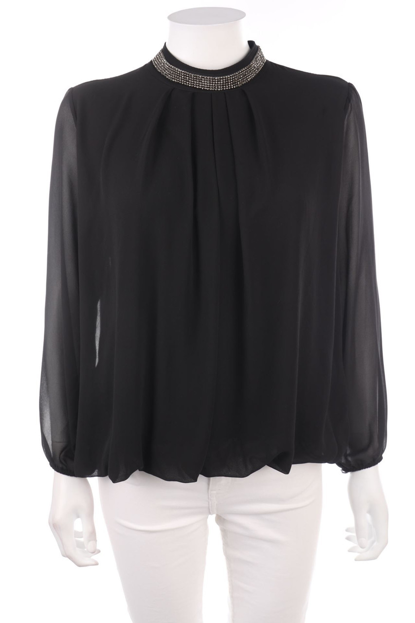 SARAH - Bluse mit Schmuckstein-Applikation - XL