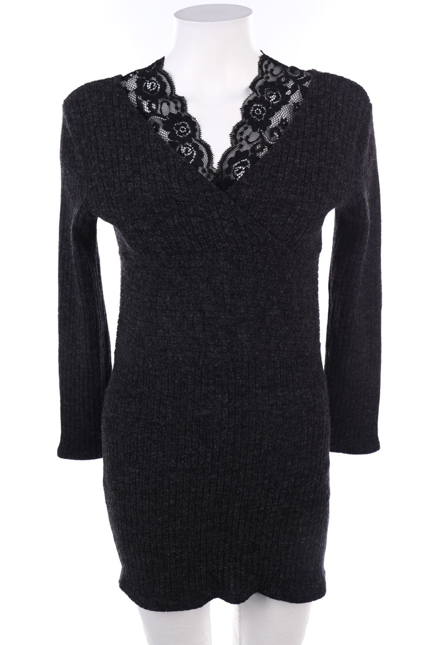 Ohne Label - Strick-Pullover mit Spitze - XL